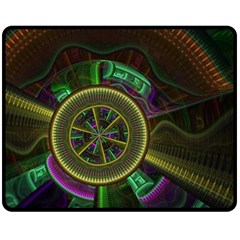 Fractal Threads Colorful Pattern Fleece Blanket (Medium) 