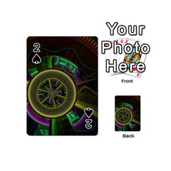 Fractal Threads Colorful Pattern Playing Cards 54 (Mini)