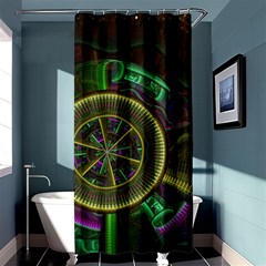 Fractal Threads Colorful Pattern Shower Curtain 36  x 72  (Stall) 