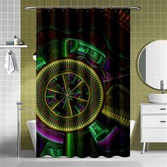 Fractal Threads Colorful Pattern Shower Curtain 48  x 72  (Small) 