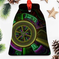 Fractal Threads Colorful Pattern Ornament (Bell)