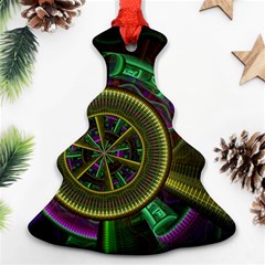 Fractal Threads Colorful Pattern Christmas Tree Ornament (Two Sides)