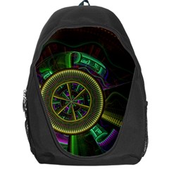 Fractal Threads Colorful Pattern Backpack Bag