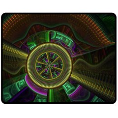 Fractal Threads Colorful Pattern Double Sided Fleece Blanket (Medium) 