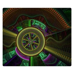 Fractal Threads Colorful Pattern Double Sided Flano Blanket (small)  by Wegoenart