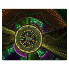 Fractal Threads Colorful Pattern Double Sided Flano Blanket (Medium) 