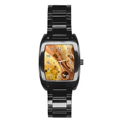 Abstract Art Modern Detail Macro Stainless Steel Barrel Watch by Wegoenart