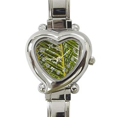 Palm Fronds Palm Palm Leaf Plant Heart Italian Charm Watch by Wegoenart