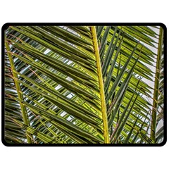 Palm Fronds Palm Palm Leaf Plant Double Sided Fleece Blanket (large)  by Wegoenart