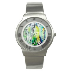 Art Abstract Modern Abstract Stainless Steel Watch by Wegoenart