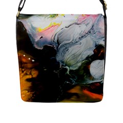 Art Abstract Painting Abstract Flap Closure Messenger Bag (l) by Wegoenart