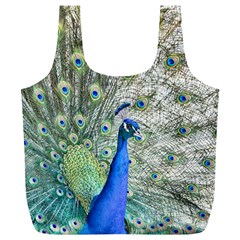 Peacock Bird Colorful Plumage Full Print Recycle Bag (xl) by Wegoenart