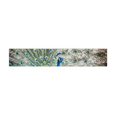 Peacock Bird Colorful Plumage Flano Scarf (mini) by Wegoenart