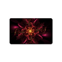 Floral Fractal Glow Flower Design Magnet (Name Card)