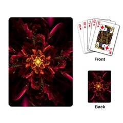 Floral Fractal Glow Flower Design Playing Cards Single Design