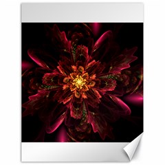 Floral Fractal Glow Flower Design Canvas 18  X 24  by Wegoenart