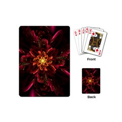 Floral Fractal Glow Flower Design Playing Cards (Mini)