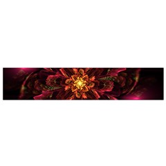 Floral Fractal Glow Flower Design Small Flano Scarf