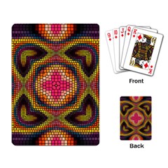 Kaleidoscope Art Pattern Ornament Playing Cards Single Design by Wegoenart