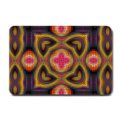 Kaleidoscope Art Pattern Ornament Small Doormat  by Wegoenart