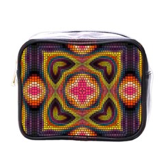 Kaleidoscope Art Pattern Ornament Mini Toiletries Bag (one Side) by Wegoenart