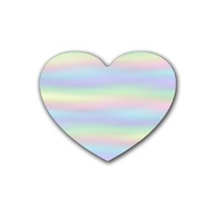 Holographic Foil Pastels Wallpaper Heart Coaster (4 pack) 