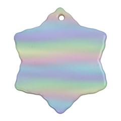 Holographic Foil Pastels Wallpaper Snowflake Ornament (Two Sides)