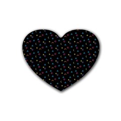 Background Abstract Texture Rubber Coaster (heart)  by Wegoenart