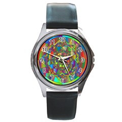 Mandala Star Interlocked Round Metal Watch by Wegoenart