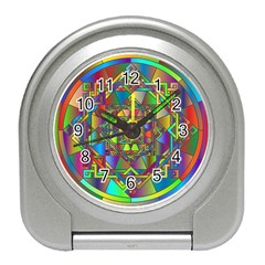 Mandala Star Interlocked Travel Alarm Clock