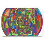 Mandala Star Interlocked Large Doormat  30 x20  Door Mat