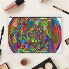 Mandala Star Interlocked Cosmetic Bag (large) by Wegoenart