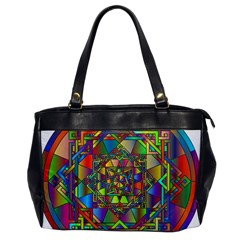 Mandala Star Interlocked Oversize Office Handbag by Wegoenart