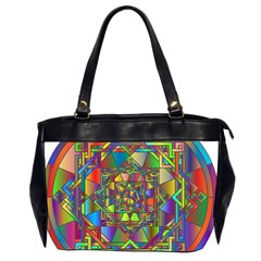 Mandala Star Interlocked Oversize Office Handbag (2 Sides) by Wegoenart