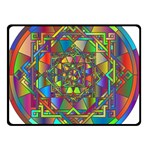 Mandala Star Interlocked Double Sided Fleece Blanket (Small)  45 x34  Blanket Back