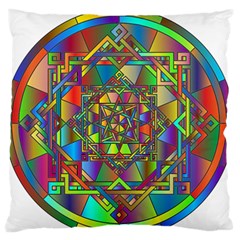 Mandala Star Interlocked Standard Flano Cushion Case (one Side) by Wegoenart