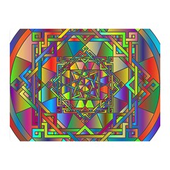 Mandala Star Interlocked Double Sided Flano Blanket (mini)  by Wegoenart