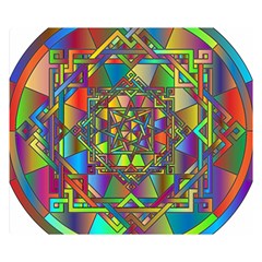 Mandala Star Interlocked Double Sided Flano Blanket (small)  by Wegoenart