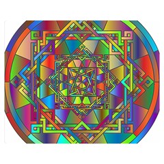 Mandala Star Interlocked Double Sided Flano Blanket (medium)  by Wegoenart