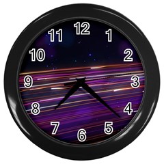 Abstract Cosmos Space Particle Wall Clock (black) by Wegoenart