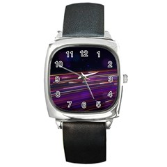 Abstract Cosmos Space Particle Square Metal Watch by Wegoenart