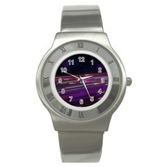 Abstract Cosmos Space Particle Stainless Steel Watch by Wegoenart