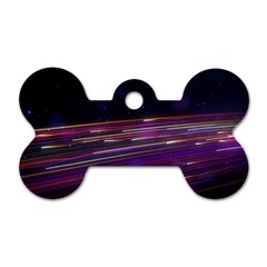 Abstract Cosmos Space Particle Dog Tag Bone (two Sides) by Wegoenart