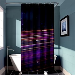 Abstract Cosmos Space Particle Shower Curtain 36  X 72  (stall)  by Wegoenart