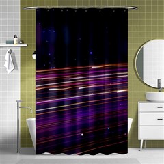 Abstract Cosmos Space Particle Shower Curtain 48  X 72  (small)  by Wegoenart