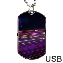 Abstract Cosmos Space Particle Dog Tag Usb Flash (two Sides) by Wegoenart