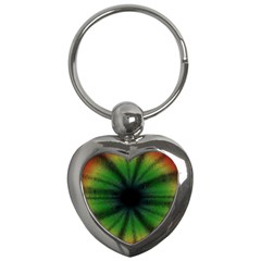 Sunflower Digital Flower Black Hole Key Chains (heart)  by Wegoenart