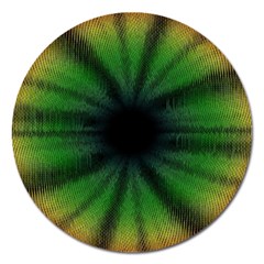 Sunflower Digital Flower Black Hole Magnet 5  (round) by Wegoenart