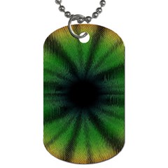 Sunflower Digital Flower Black Hole Dog Tag (one Side) by Wegoenart