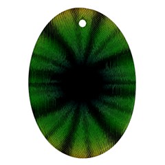 Sunflower Digital Flower Black Hole Oval Ornament (two Sides) by Wegoenart